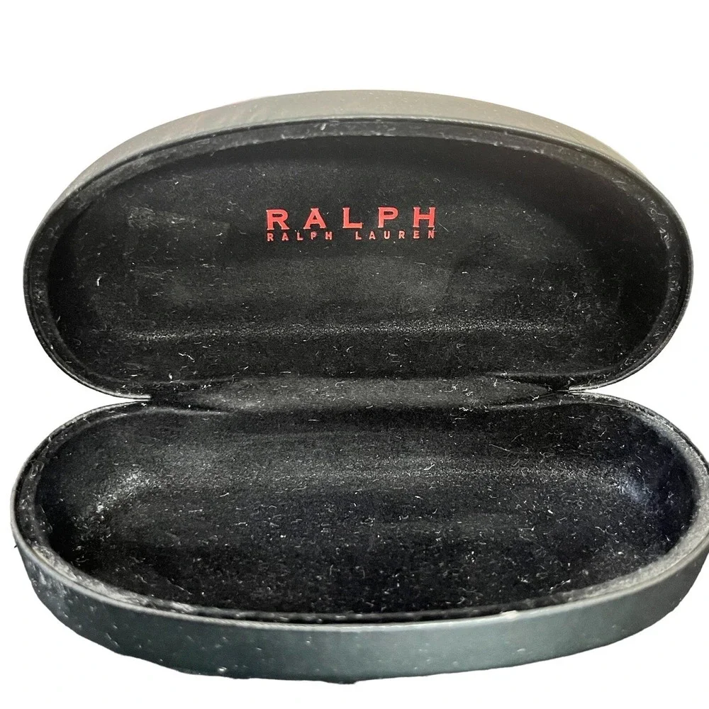 Ralph Lauren Hard Clamshell Eyeglass Case Black Red Logo Sunglasses Case